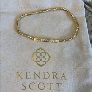 Kendra Scott Gold Beaded Bracelet with Pave Bar